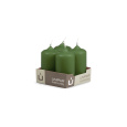 Svíčka adventní -  MAT N76 Cylinder 40x80 mm - 4 ks zelená