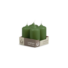 Svíčka adventní -  MAT N76 Cylinder 40x80 mm - 4 ks zelená
