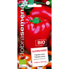 Dobrá semena BIO Paprika zel. - California Wonder, kvadratická červenái 0,3g Dobrá semena BIO Paprika zel. - California Wonder, kvadratická červenái 0,3g