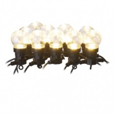 LED světelný řetěz – 10x párty žárovky čiré, 5 m, venkovní i vnitřní, teplá bílá LED světelný řetěz – 10x párty žárovky čiré, 5 m, venkovní i vnitřní, teplá bílá