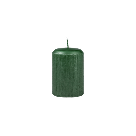 Svíčka Reel Pillar 70x105 mm - zelená metalíza