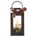 LED dekorace – vánoční lucerna se svíčkou černá, 20 cm, 3x AAA, vnitřní, vintage