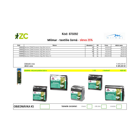 KD Displej - Milmar - neotex černý