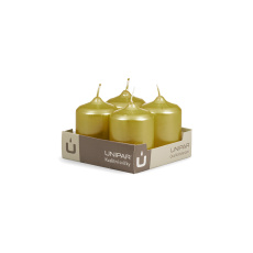 Svíčka adventní - METAL M30 Cylinder 50x70 mm - 4 ks zlatá Svíčka adventní - METAL M30 Cylinder 50x70 mm - 4 ks zlatá