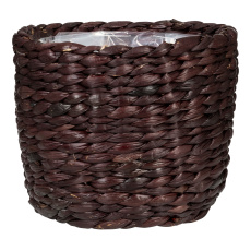 Košík z vodního hyacintu 505 hnědý 23 - s fóliovou vložkou