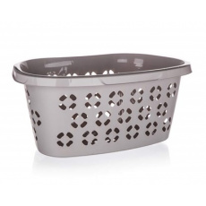 KEEEPER Koš na prádlo 30,5 l, 57,5 x 38 x 26,5 cm, perforovaný, pastelově šedý KEEEPER Koš na prádlo 30,5 l, 57,5 x 38 x 26,5 cm, perforovaný, pastelově šedý