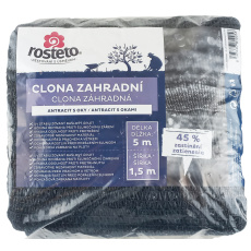 Clona zahradní 45% Rosteto - 5x1,5 m antracit s oky Clona zahradní 45% Rosteto - 5x1,5 m antracit s oky