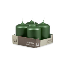 Svíčka adventní - METAL M01 Cylinder 60x90 mm - 4 ks zelená Svíčka adventní - METAL M01 Cylinder 60x90 mm - 4 ks zelená