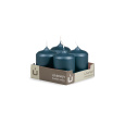 Svíčka adventní -  METAL M137 Cylinder 50x70 mm -  4 ks modrá