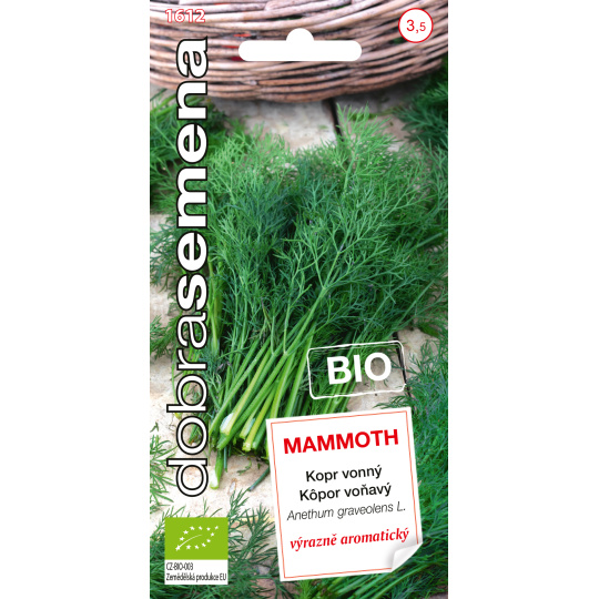 Dobrá semena BIO Kopr vonný -  Mammoth 3g