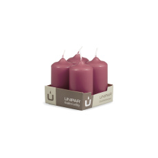 Svíčka adventní - MAT N44 Cylinder 40x80 mm - 4 ks růžová Svíčka adventní - MAT N44 Cylinder 40x80 mm - 4 ks růžová