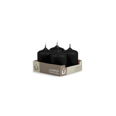 Svíčka adventní -  MAT N09 Cylinder 40x60 mm - 4 ks černá