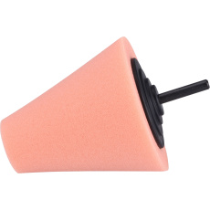 POŠK. OBAL kužel leštící pěnový, T40, oranžový, ⌀80mm, stopka 6mm