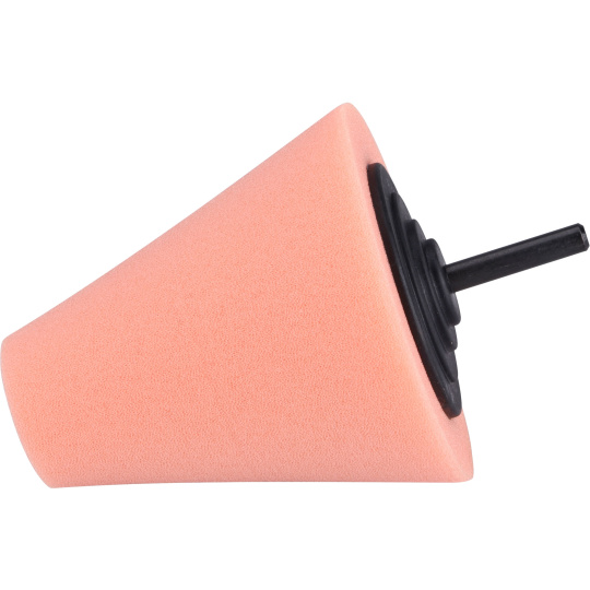 POŠK. OBAL kužel leštící pěnový, T40, oranžový, ⌀80mm, stopka 6mm