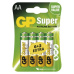 Alkalická baterie GP Super AA (LR6) - 8ks