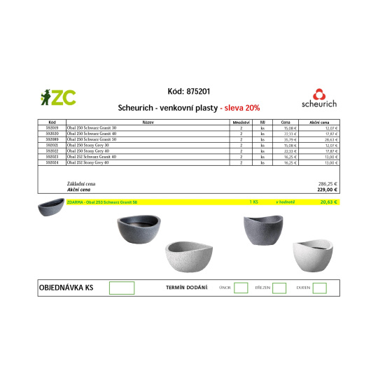 EUR KD Displej - Scheurich - Venkovní plasty