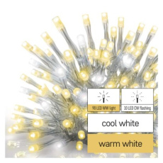 Standard LED spojovací řetěz blikající – rampouchy, 2,5 m, venkovní, teplá/studená bílá