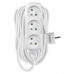 Prodlužovací kabel 10 m / 3 zásuvky / bílý / PVC / 1 mm2