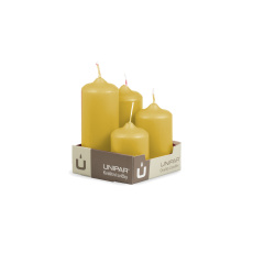 Svíčka adventní - MAT N16 Cylinder Cascada - 4 ks žlutá Svíčka adventní - MAT N16 Cylinder Cascada - 4 ks žlutá