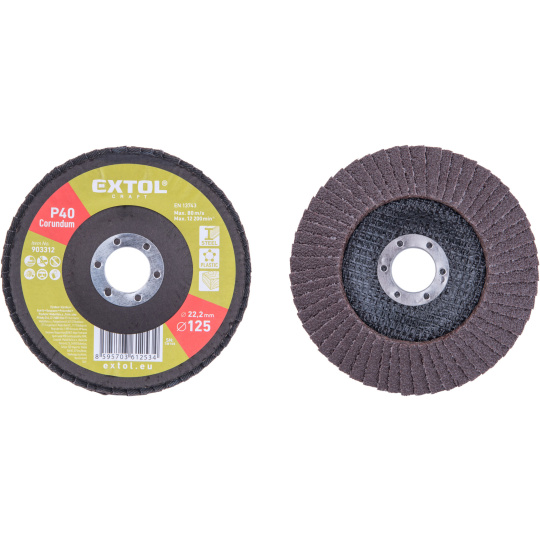 kotouč lamelový šikmý korundový, O125mm, P40