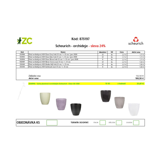 EUR KD Displej - Scheurich - Orchideje