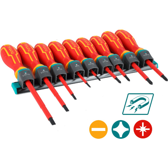 Šroubováky elektrikářské 1000V, VDE, sada 9ks, industrial