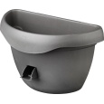 Květináč samozavlažovací Siesta na zeď - antracit 29 cm