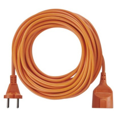 Dvoužilový pohyblivý přívod 20 m / 1 zásuvka / oranžový / PVC / 230 V / 1,5 mm2 Dvoužilový pohyblivý přívod 20 m / 1 zásuvka / oranžový / PVC / 230 V / 1,5 mm2