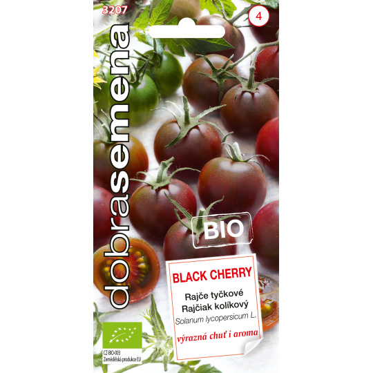 Dobrá semena BIO Rajče tyč. - Black Cherry, třešňové 10s