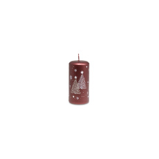 Svíčka vánoční Snowing Pillar 50 x 100 mm - červená metalíza Svíčka vánoční Snowing Pillar 50 x 100 mm - červená metalíza