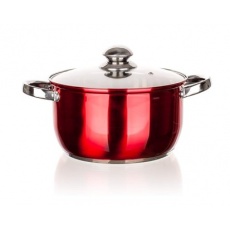 BANQUET Hrnec nerezový MAESTRO Red 22 cm, 4,3 l, s poklicí BANQUET Hrnec nerezový MAESTRO Red 22 cm, 4,3 l, s poklicí
