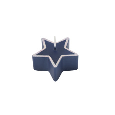 Svíčka Star 60x30 mm - modrá metalíza