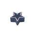 Svíčka Star 60x30 mm - modrá metalíza