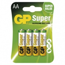 Alkalická baterie GP Super AA (LR6) - 4ks Alkalická baterie GP Super AA (LR6) - 4ks