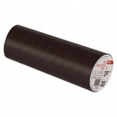 Izolační páska PVC 19mm / 20m hnědá - 10ks Izolační páska PVC 19mm / 20m hnědá - 10ks