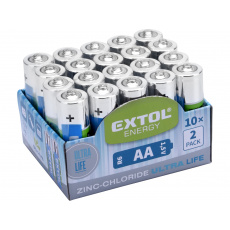 baterie zink-chloridové, 20ks, 1,5V AA (R6)