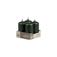 Svíčka adventní -  METAL M139 Cylinder 40x80 mm -  4 ks zelená