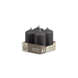 Svíčka adventní -  MAT N06 Cylinder 40x80 mm - 4 ks tmavě šedá