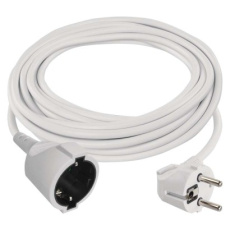 Prodlužovací kabel 7 m / 1 zásuvka / bílý / PVC / 1,5 mm2 Prodlužovací kabel 7 m / 1 zásuvka / bílý / PVC / 1,5 mm2