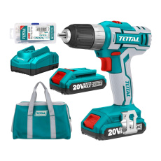 Vrtací šroubovák aku, 20V Li-ion (2x), 2000mAh, industrial Vrtací šroubovák aku, 20V Li-ion (2x), 2000mAh, industrial