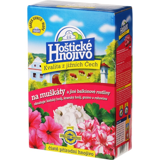 Hoštické - muškáty 1 kg s guánem