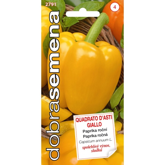 Dobrá semena Paprika zel. - Quadrato D´asti Giallo 0,4g, žlutá