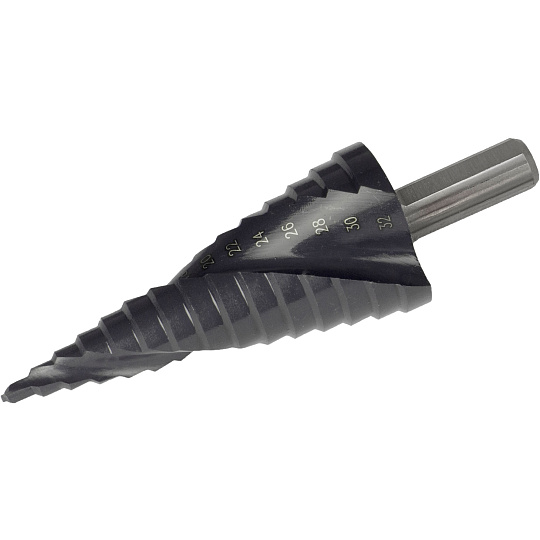 vrták stupňovitý s lamačem třísek, O 4-32mm/po 2mm, HSS-Co vrták stupňovitý s lamačem třísek, O 4-32mm/po 2mm, HSS-Co