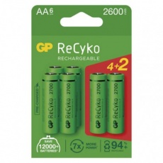 Nabíjecí baterie GP ReCyko 2700 AA (HR6) - 6ks Nabíjecí baterie GP ReCyko 2700 AA (HR6) - 6ks