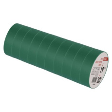 Izolační páska PVC 19mm / 20m zelená - 10ks