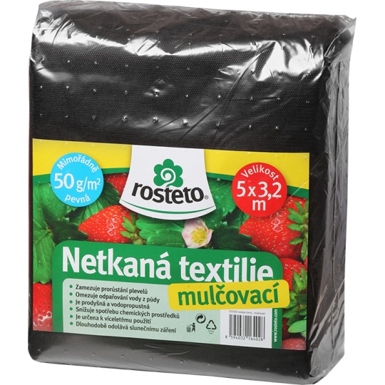 Neotex / netkaná textilie Rosteto - černý 50g šíře 5 x 3,2 m