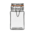 Dóza hermetická 260 ml, hranatá, skl. s patentním uzávěrem Lina