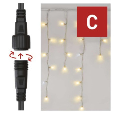 Standard LED spojovací řetěz blikající – rampouchy, 2,5 m, venkovní, teplá/studená bílá Standard LED spojovací řetěz blikající – rampouchy, 2,5 m, venkovní, teplá/studená bílá