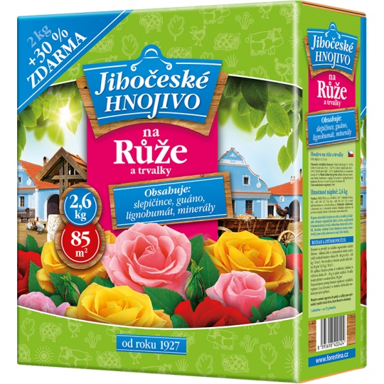 Jihočeské hnojivo - Růže a trvalky 2kg + 30% zdarma