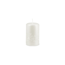 Svíčka vánoční Festive Flare Pillar 60 x 100 mm - bílá metalíza Svíčka vánoční Festive Flare Pillar 60 x 100 mm - bílá metalíza